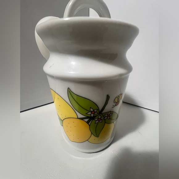 Vintage Retro Sugar Jar Kitsch Lemons Floral Bee 60s Ceramic Japan Lorrie Design - Picture 2 of 11